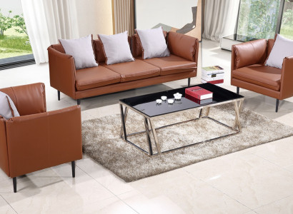 Sofagarnitur Couch Sofa Polster Sitz Sofas Couchen 3+1+1 Büro Möbel Einrichtung